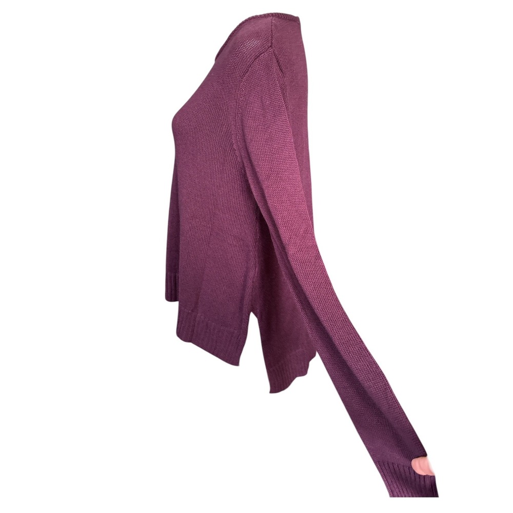 Seraphine Purple Berry Cotton Blend Maternity Sweater, Size Medium, Baby Bump - Picture 2 of 7